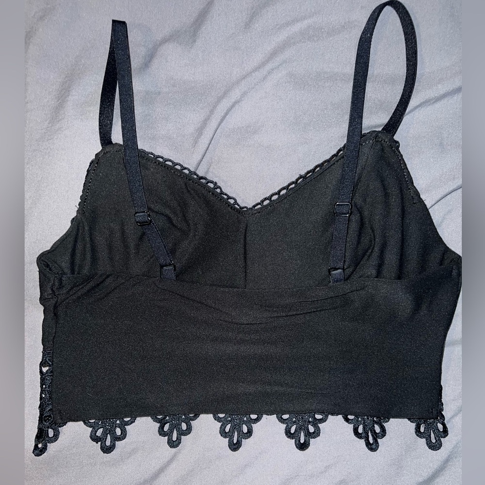 Mudd - Crochet Boho-style Crop Cami (Black) Small (EUC) - Picture 5 of 7